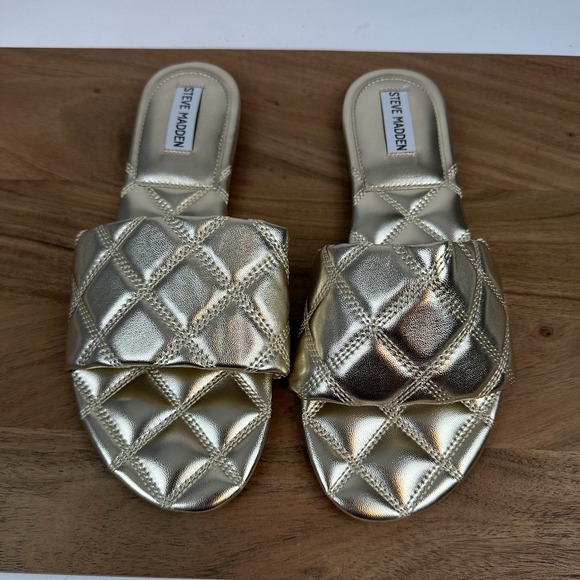 Steve Madden Shoes - New NWOB Womens Steve Madden Perrie Quilted Slide Sandal Sandals Size 10 M